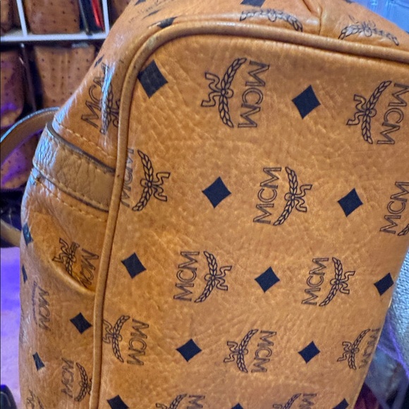 MCM Cognac Visetos Shoulder Bag - Picture 9 of 12